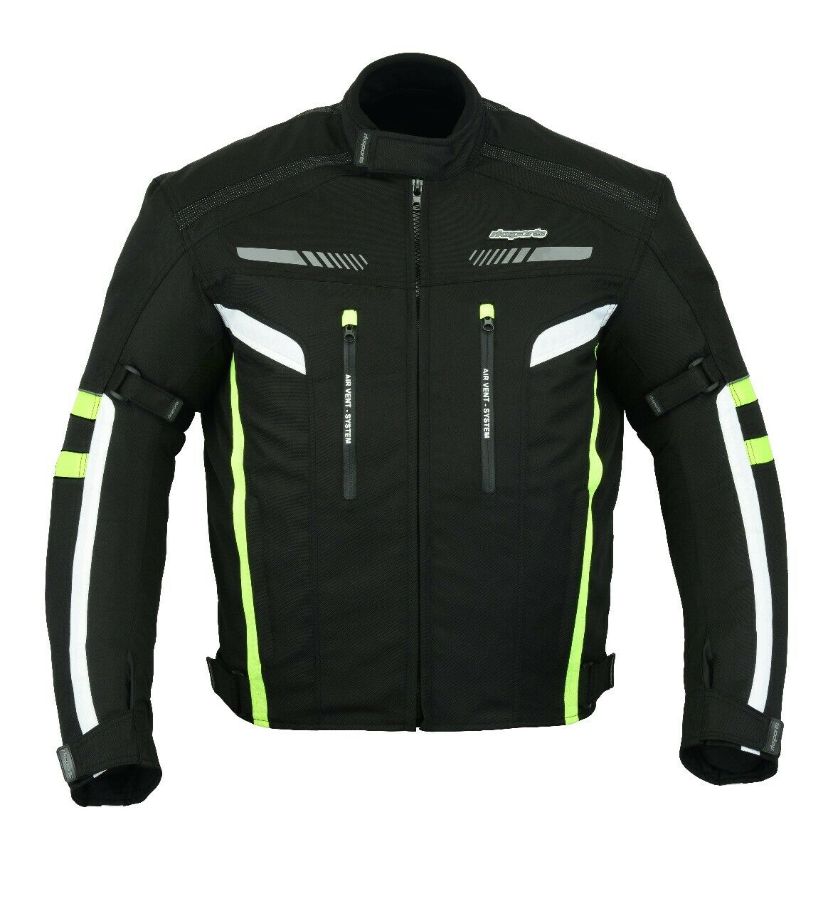 Men's Hi Vis Plus Size Waterproof Cordura Motorbike Jacket With CE Armour