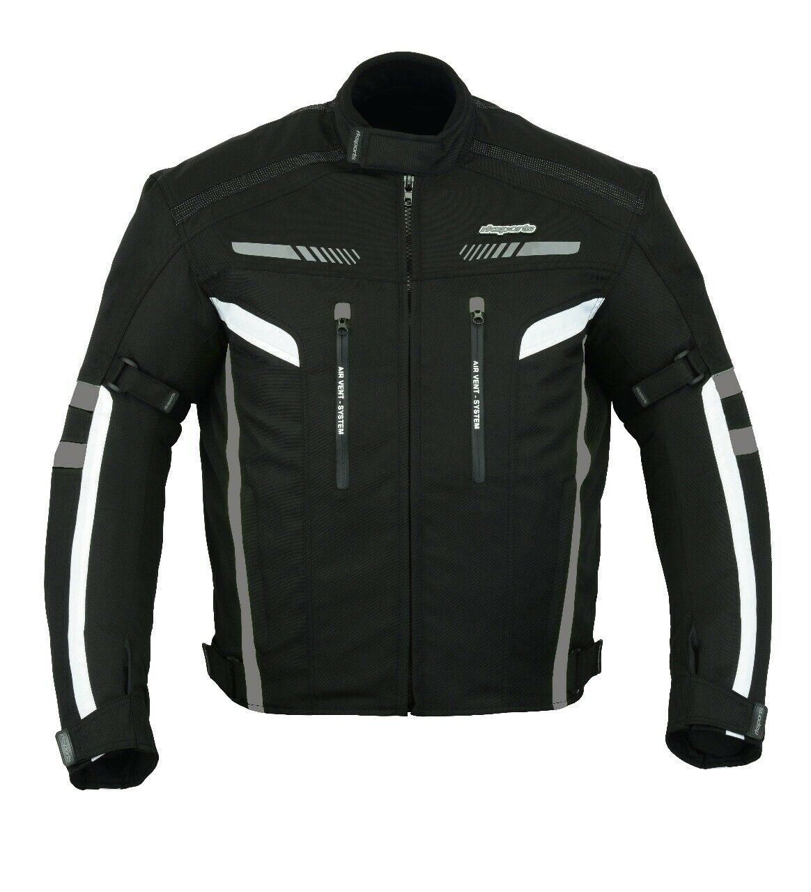 Men's Grey Plus Size Waterproof Cordura Motorbike Jacket With CE Armour