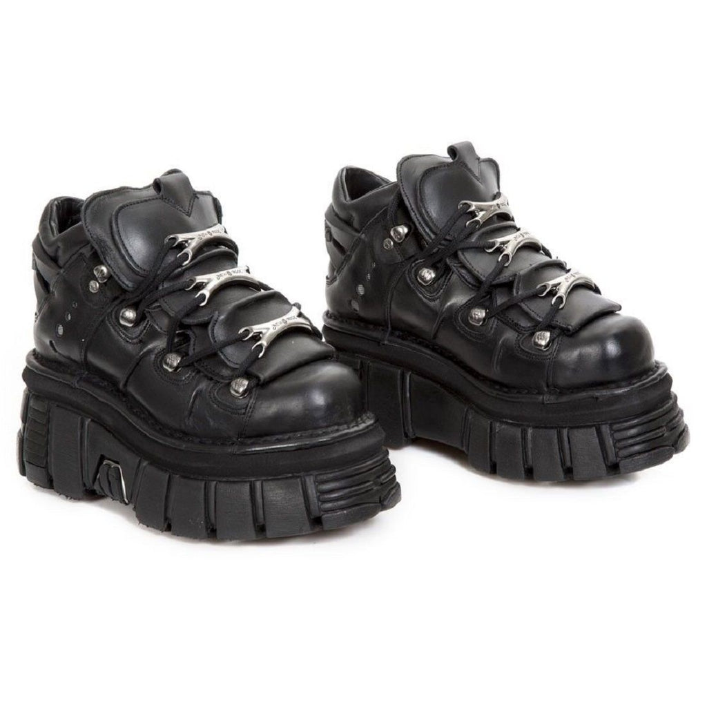 NEW ROCK -  M-106-S29 - Lace Up Tower Shoes
