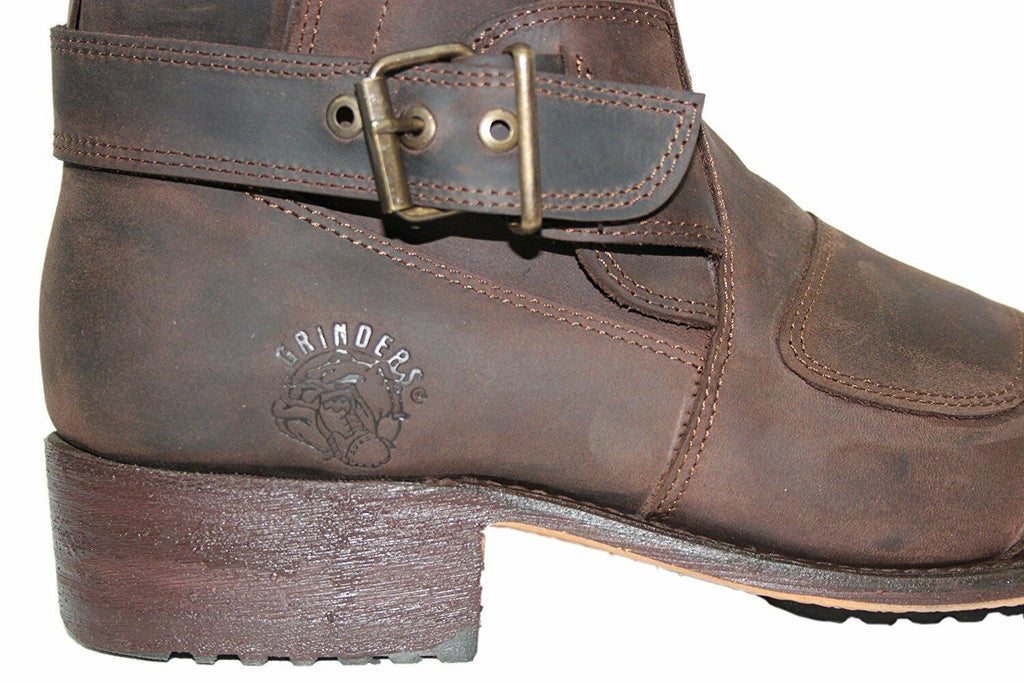 Grinders - Route 66 Boots Brown Leather Cowboy / Western  Style Boots
