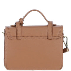Womens Small Butterscotch Tan Leather Classic Vintage Satchel Style Handbag & Detachable Shoulder Strap