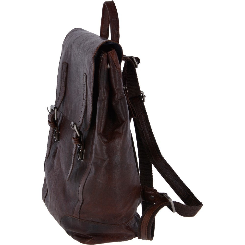 Vintage Brandy Leather Backpack