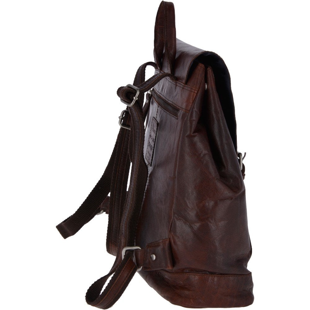 Vintage Brandy Leather Backpack