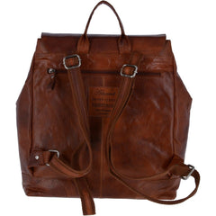 Vintage Tan Leather Backpack