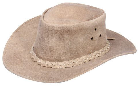 Light Beige Australian Suede Cowboy / Western Style Hat