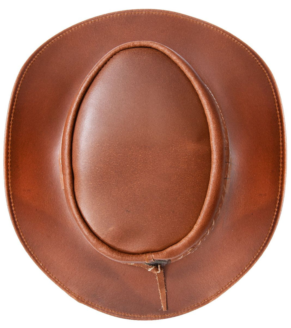 Deep Tan Australian Leather Cowboy / Western Style Hat