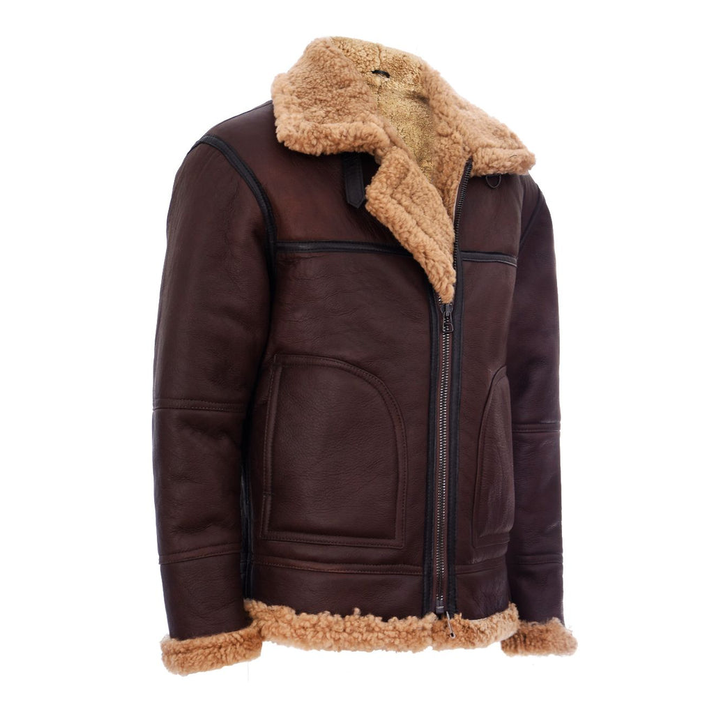 Men's Sheepskin Aviator Flight Jacket: Ronaldo