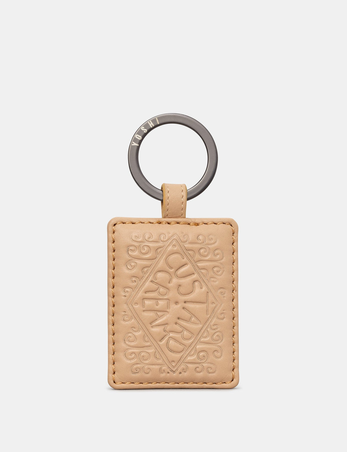 Yoshi - Custard Cream Leather Key Ring