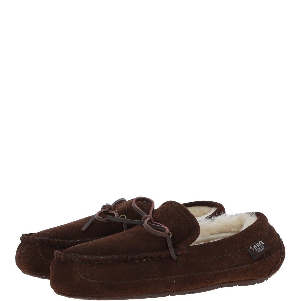 Men's Brown Sheepskin Moccasins - Maverick