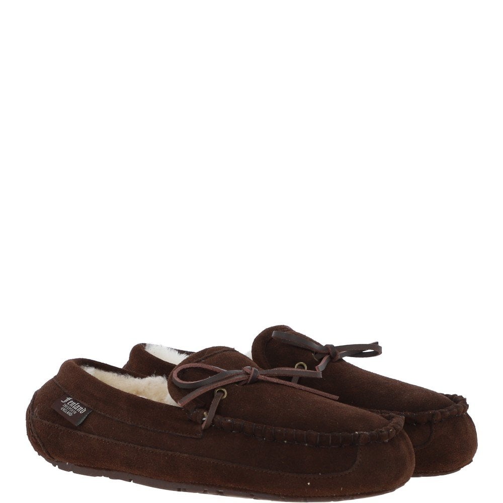 Men's Brown Sheepskin Moccasins - Maverick