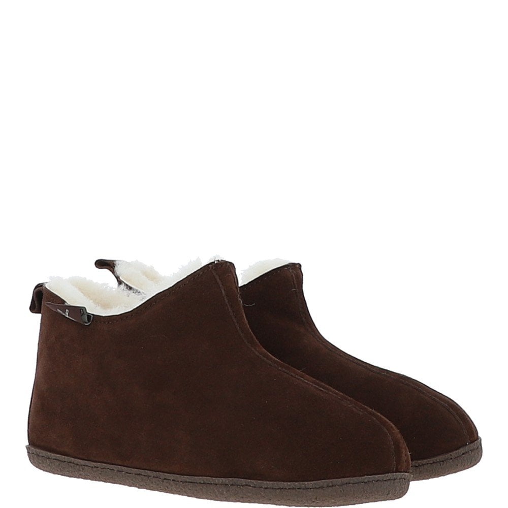 Men's Brown Suede Sheepskin Boots - Darwin