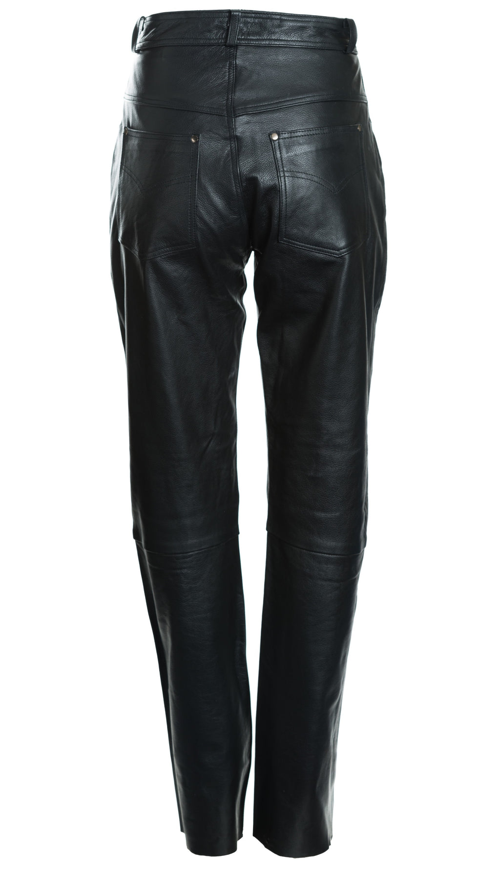 Mens Cow Hide Leather Jeans Style Trousers