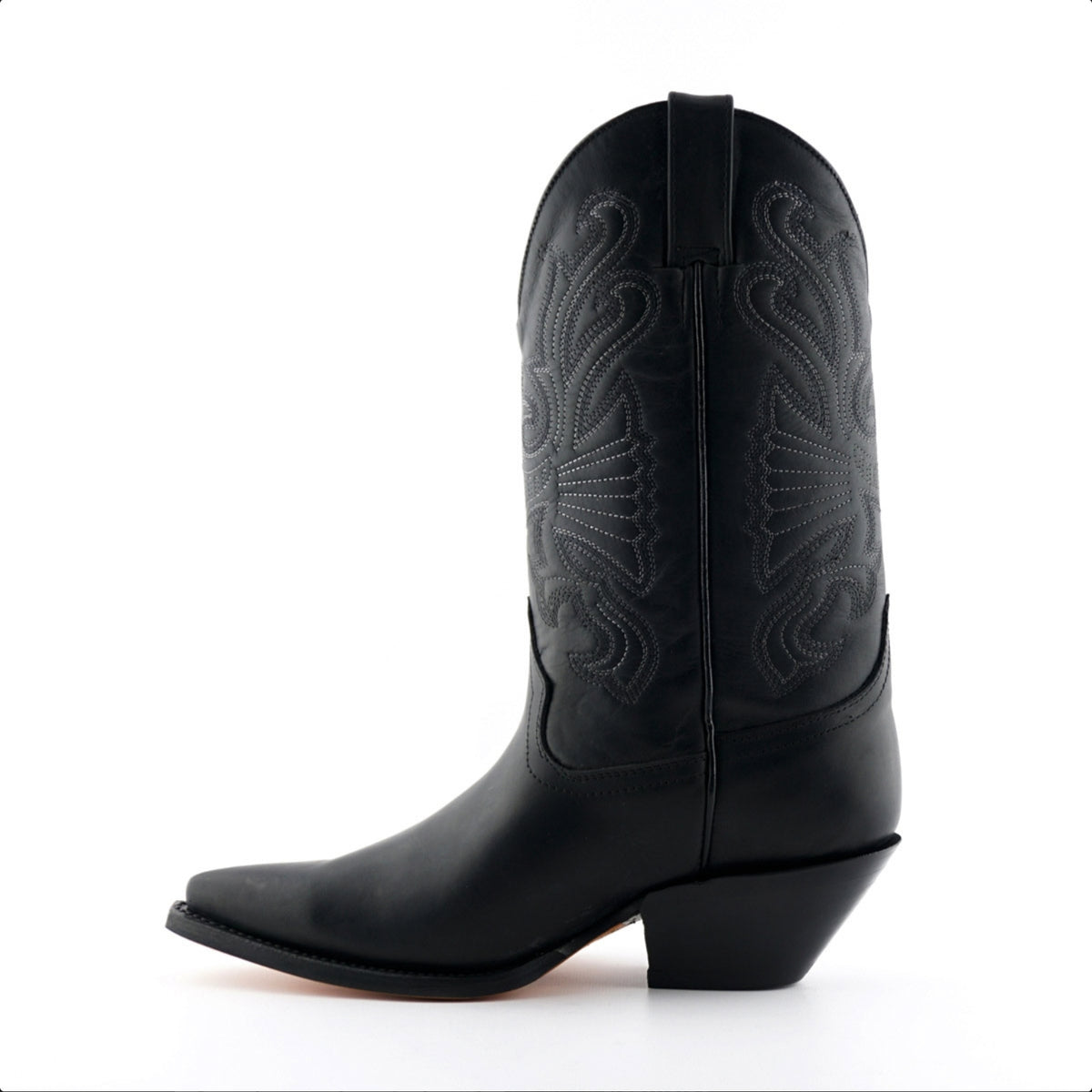 Grinders Buffalo Black Leather Cowboy Western Style Boots Leather Jacket Company