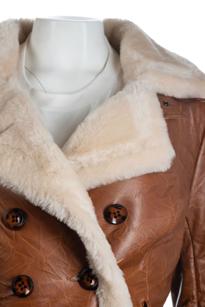 Ladies Buttoned Sheepskin Jacket: Bianca