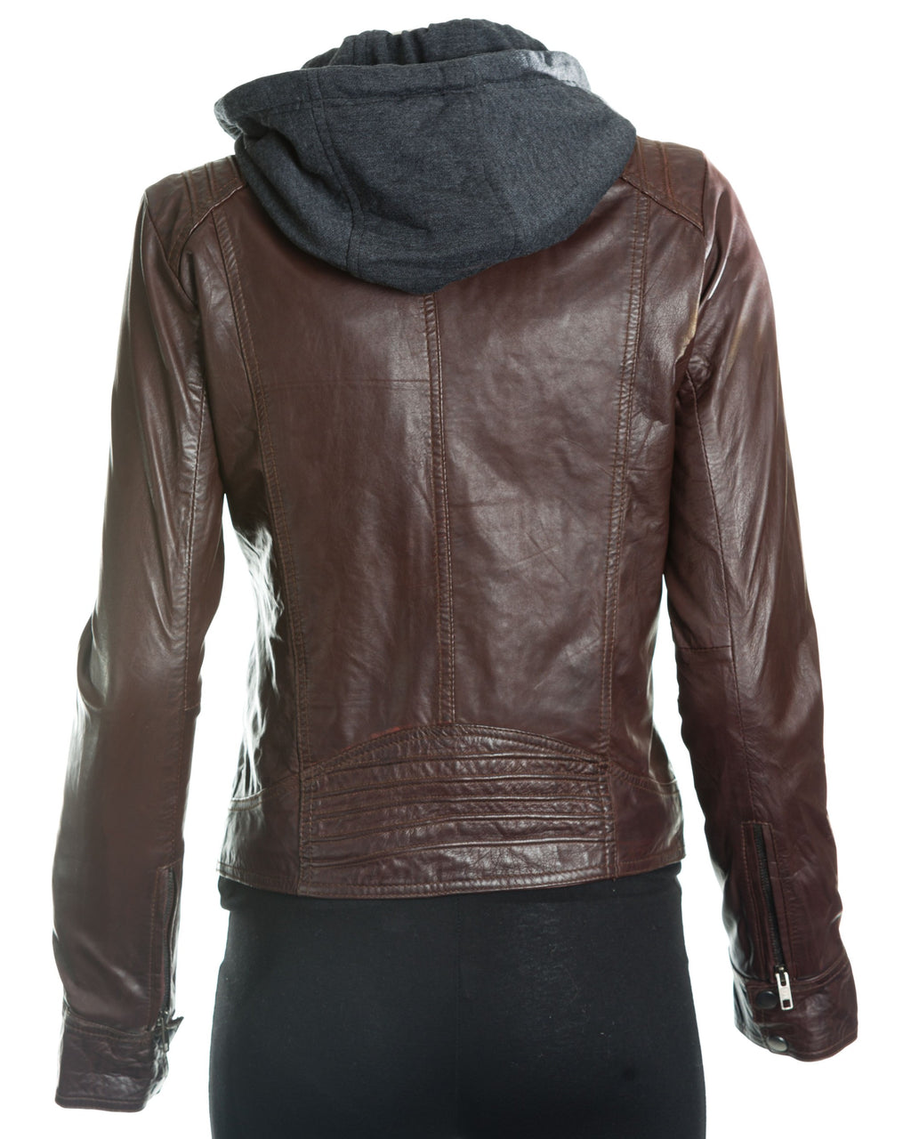 Women's Leather Hooded Jacket: Eloisa
