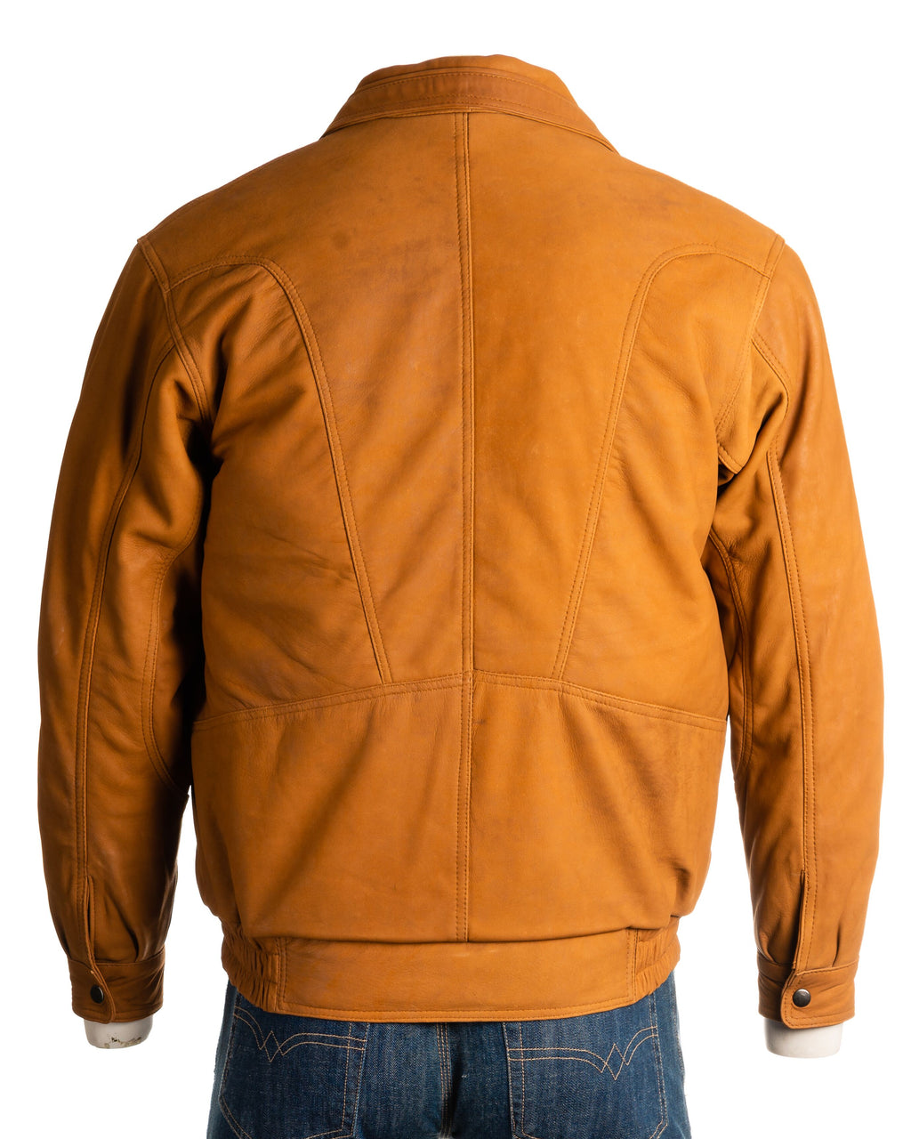 Men's Tan Pocket Detail Blouson Style Nubuck Jacket: Marco