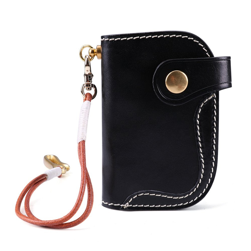 Leather Card Holder And Keychain Wallet