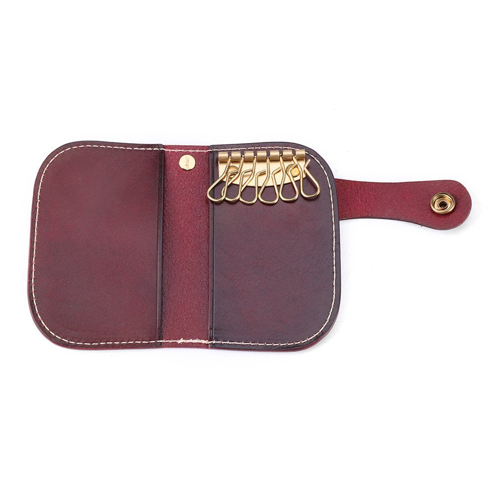 Leather Card Holder And Keychain Wallet