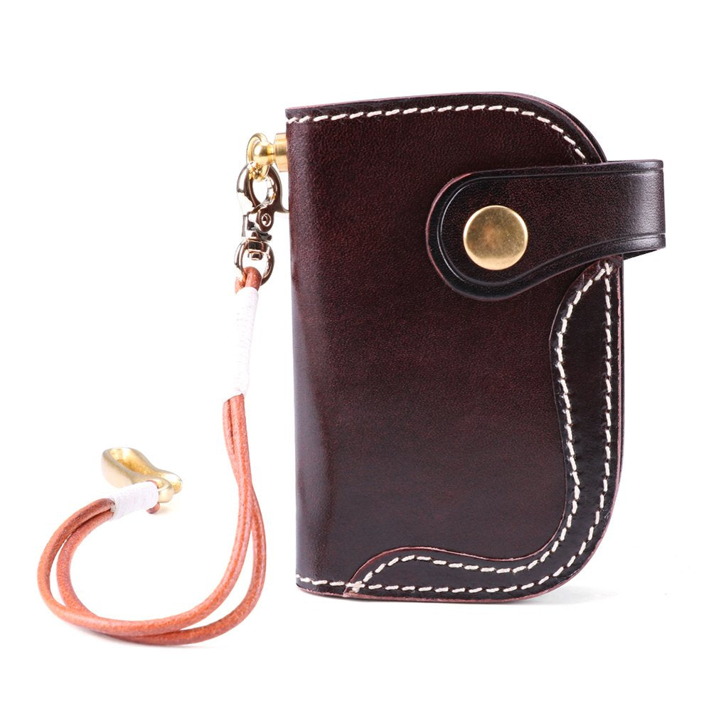 Leather Card Holder And Keychain Wallet