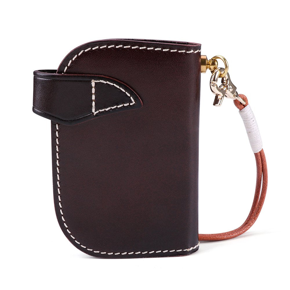 Leather Card Holder And Keychain Wallet