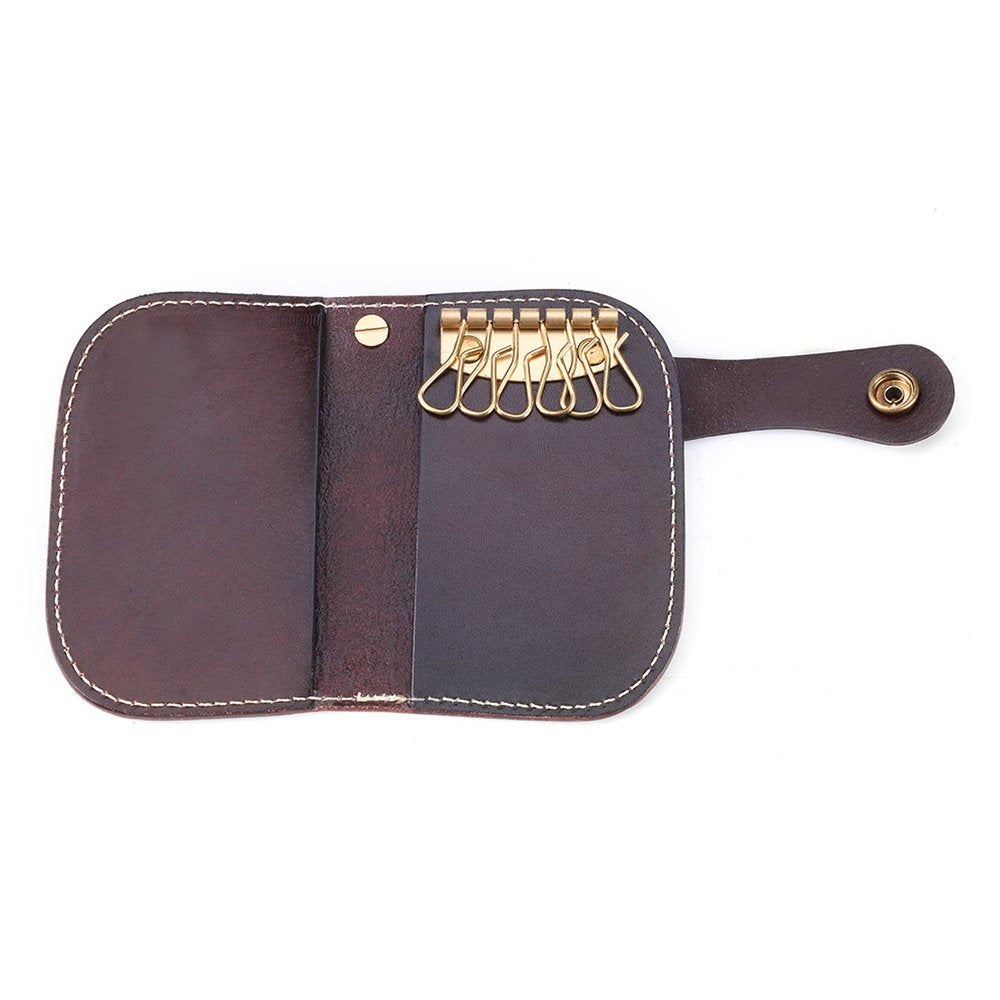 Leather Card Holder And Keychain Wallet
