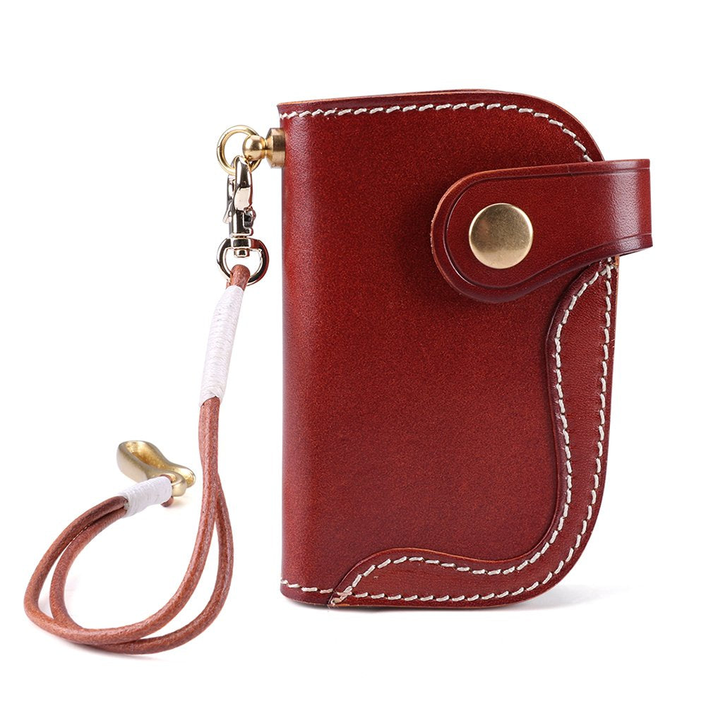 Leather Card Holder And Keychain Wallet