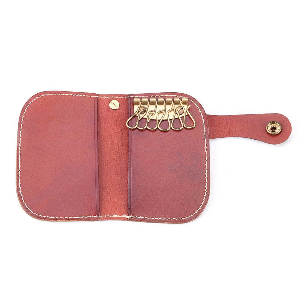 Leather Card Holder And Keychain Wallet