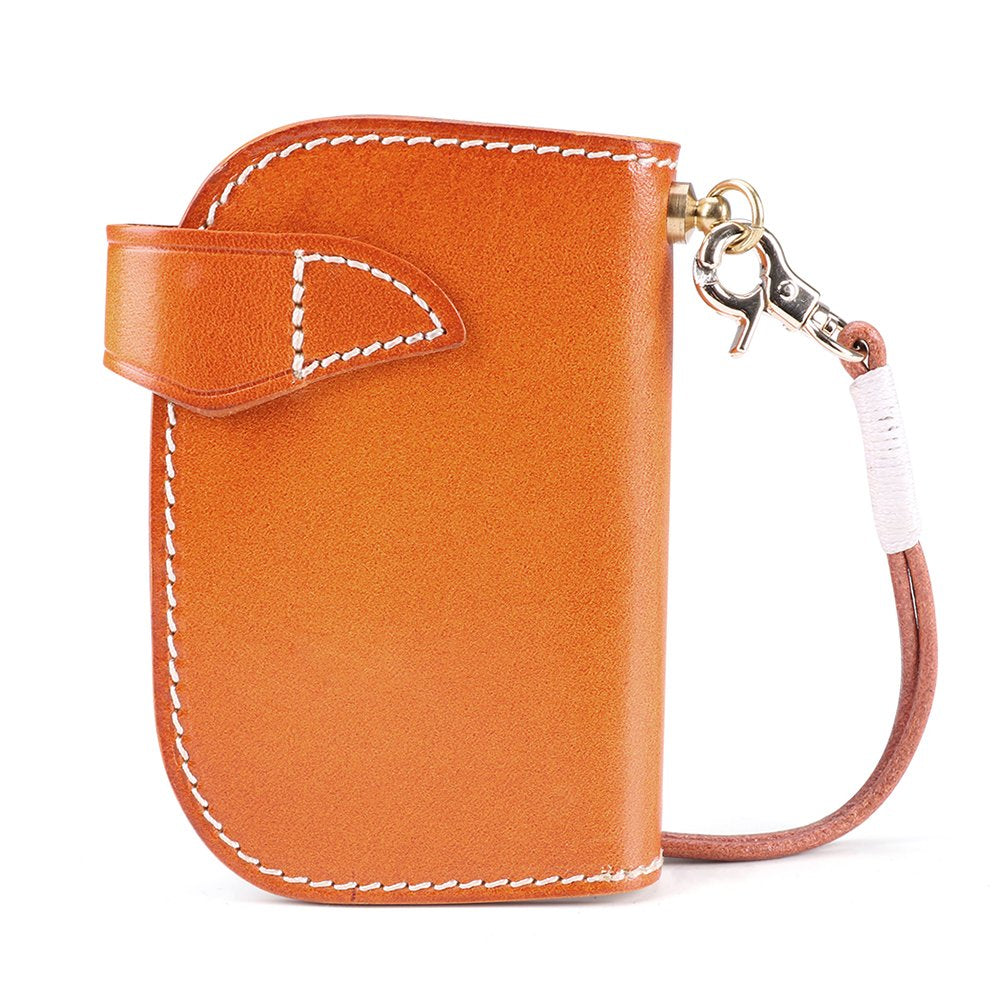 Leather Card Holder And Keychain Wallet