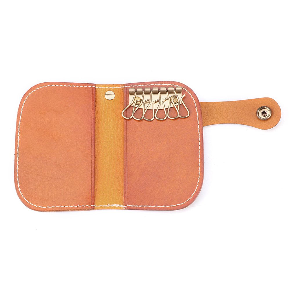 Leather Card Holder And Keychain Wallet