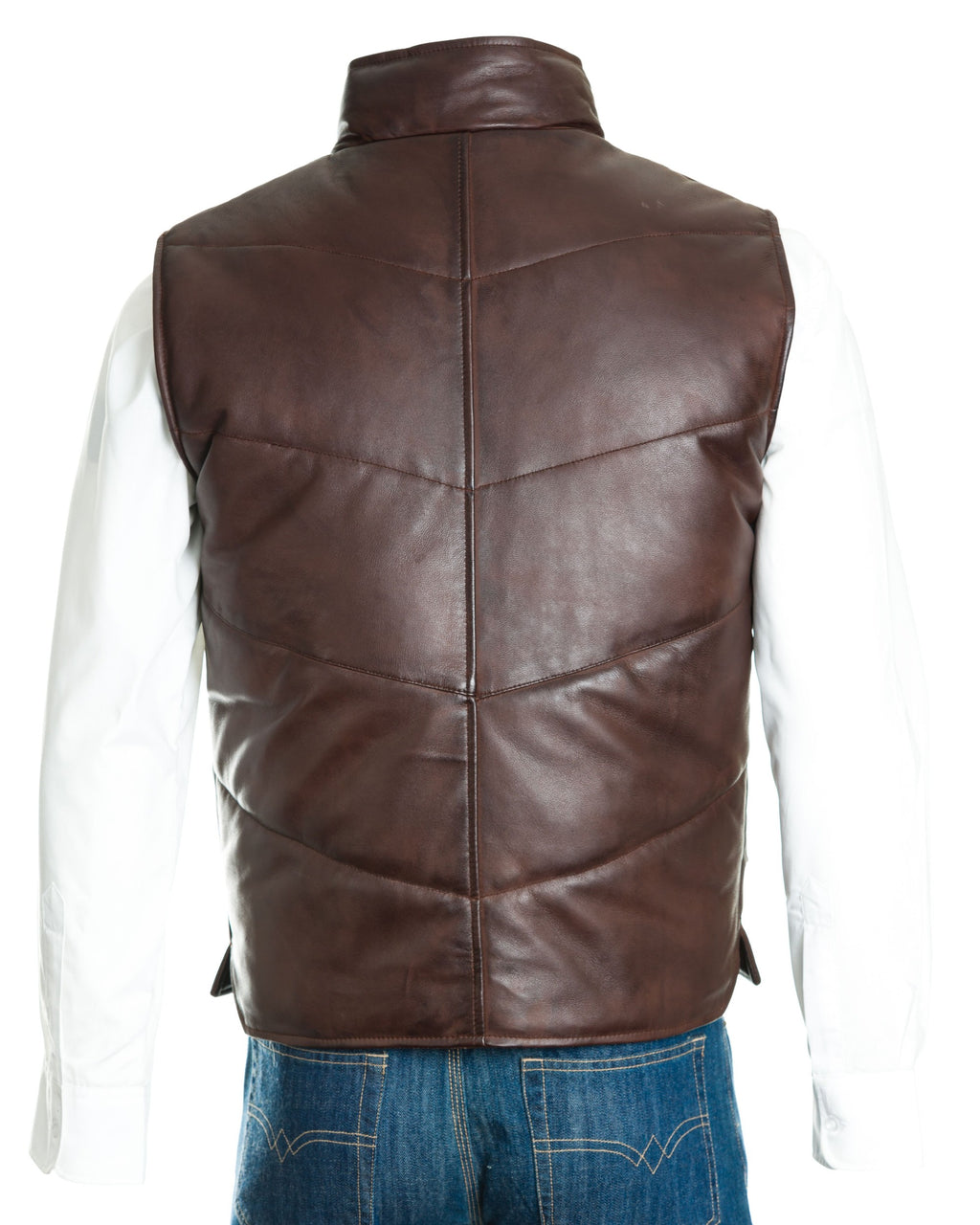 Men's Quilted Leather Gilet: Benjamino