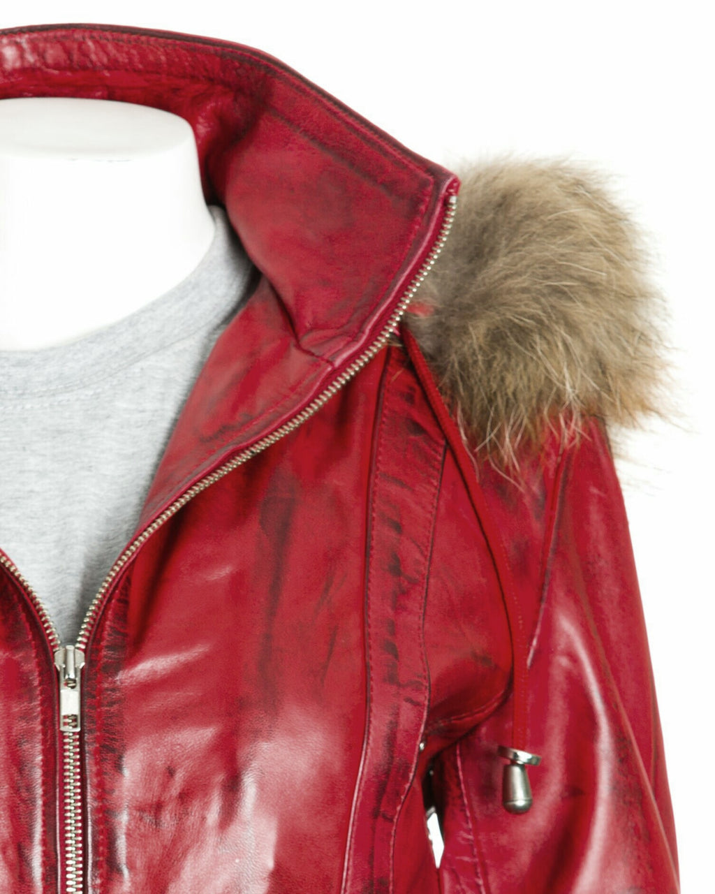 Women's Leather Parka Jacket: Beretta