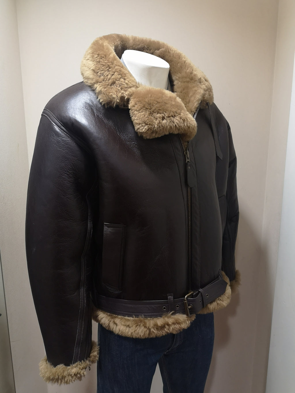 Men's Irvin Style UK Made Sheepskin Flight Jacket