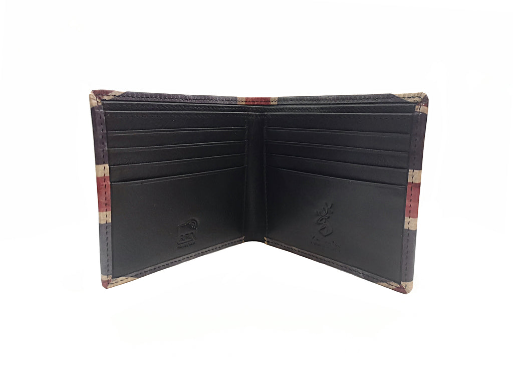 Mens Leather Printed Wallet With RFID