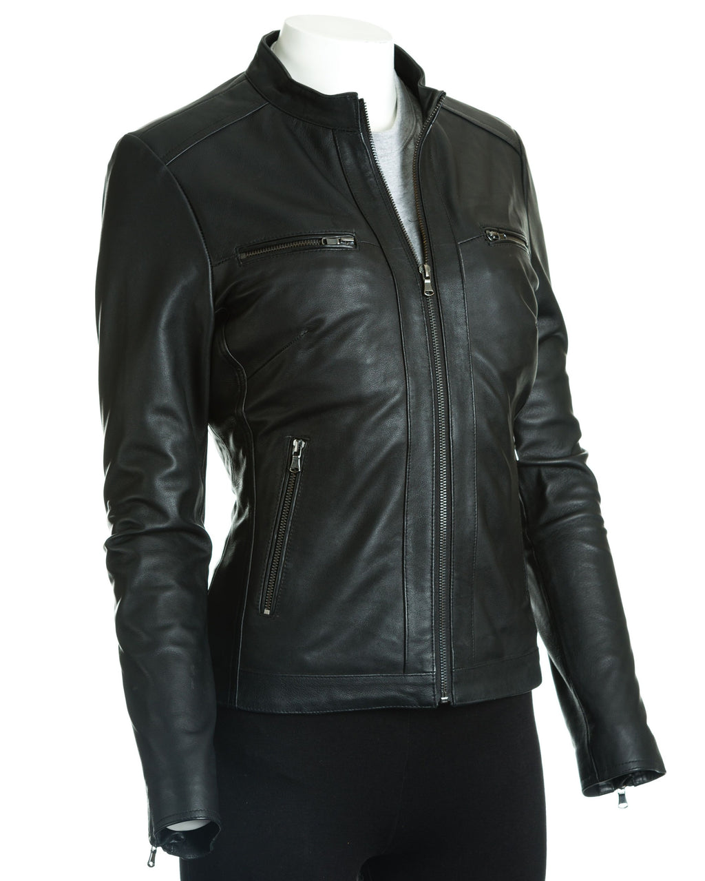 Minimal leather jacket outlet