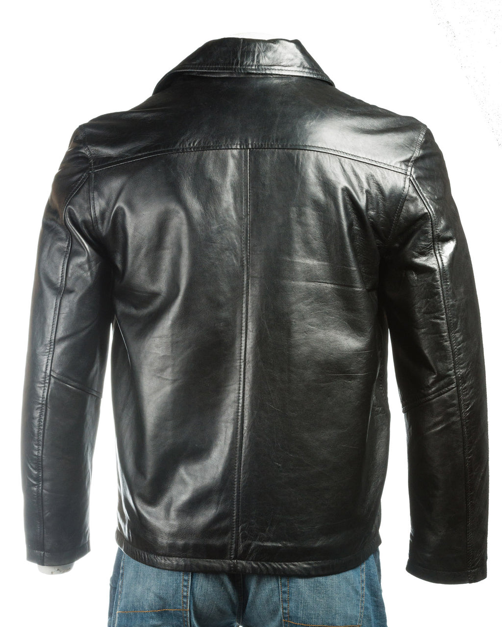 Men's Harrington Style Leather Jacket: Donatello