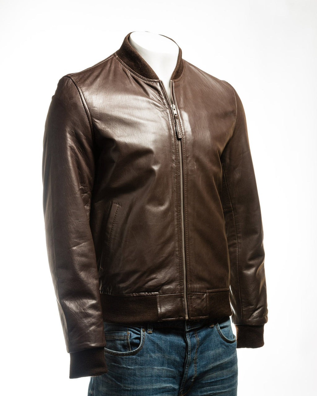 Mens ribbed collar jacket sales
