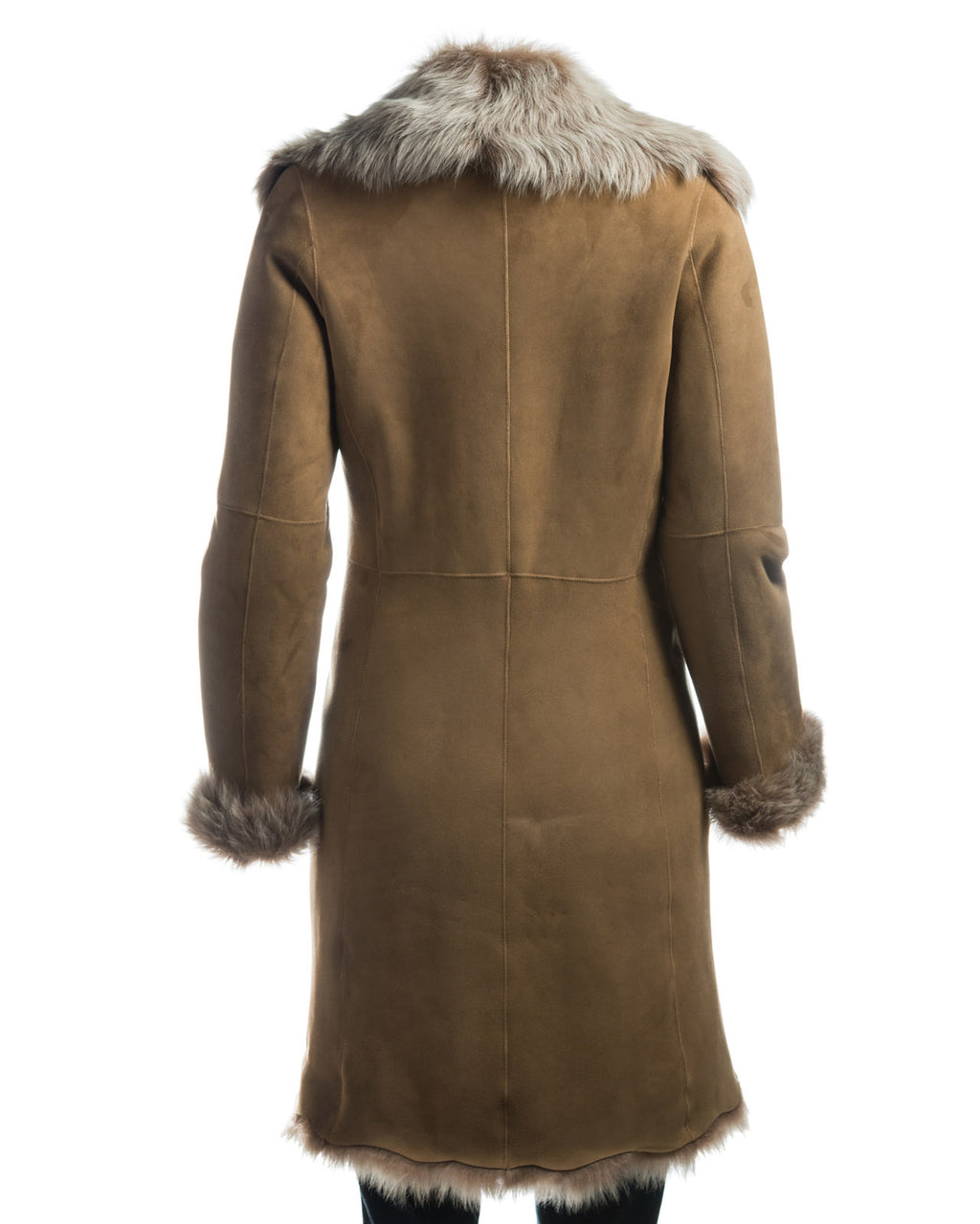 Ladies Beaver Toscana 3/4 Length Shearling Sheepskin Coat: Donna