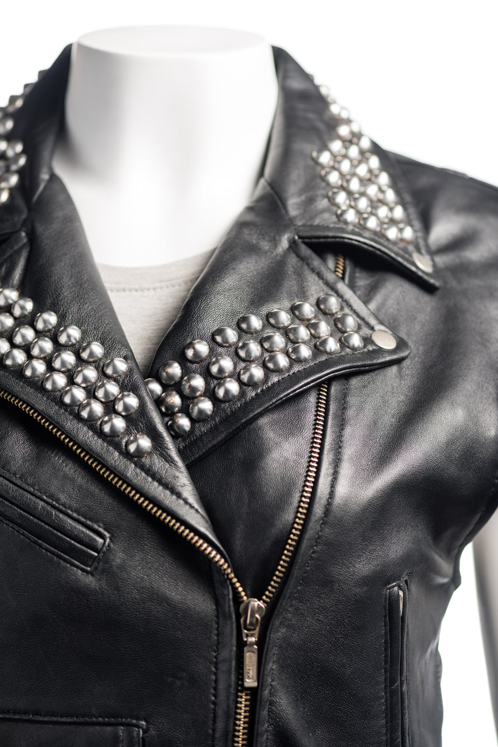 Leather look waistcoat sale