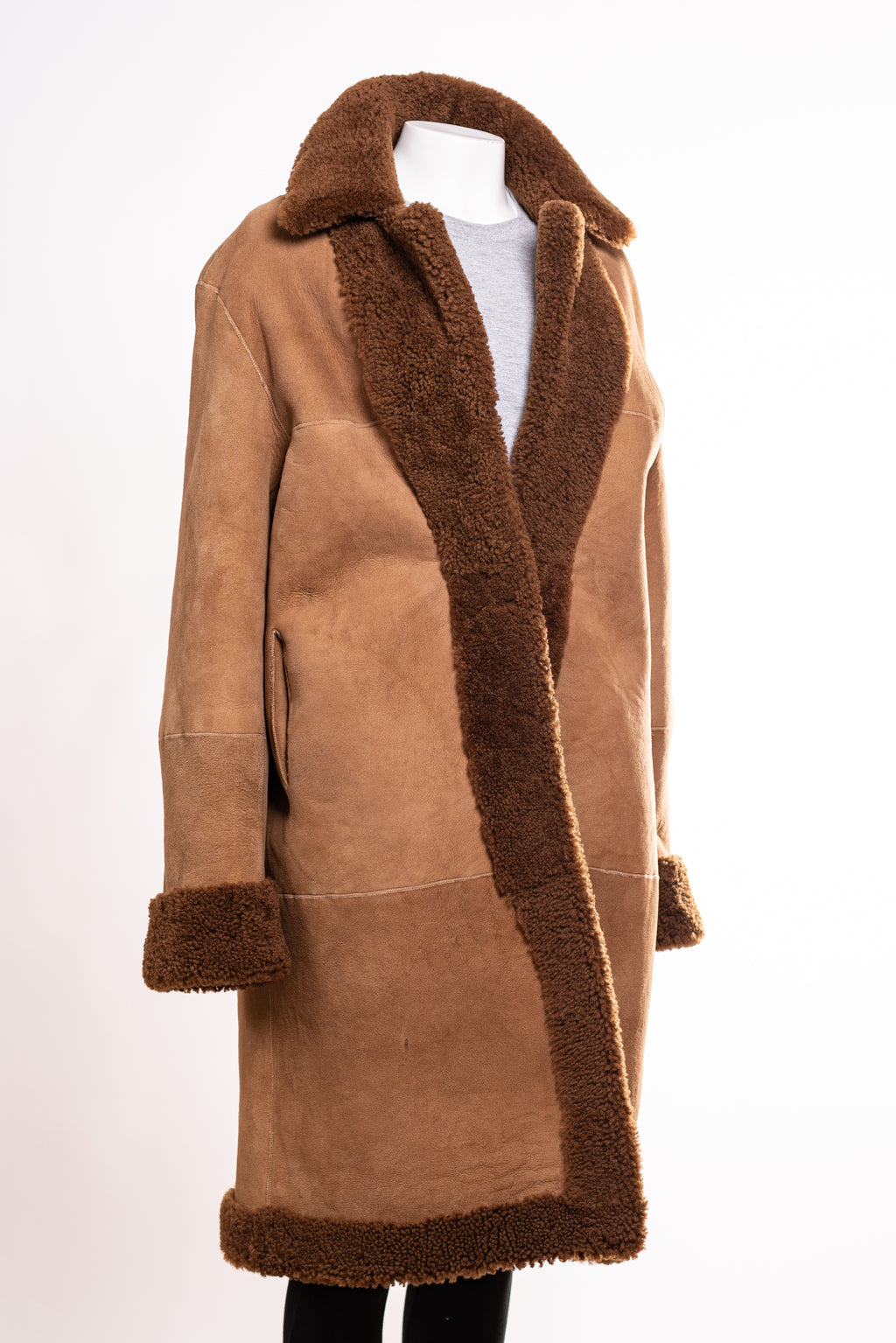 Women's Reversible Teddy Bear Sheepskin Coat: Janet