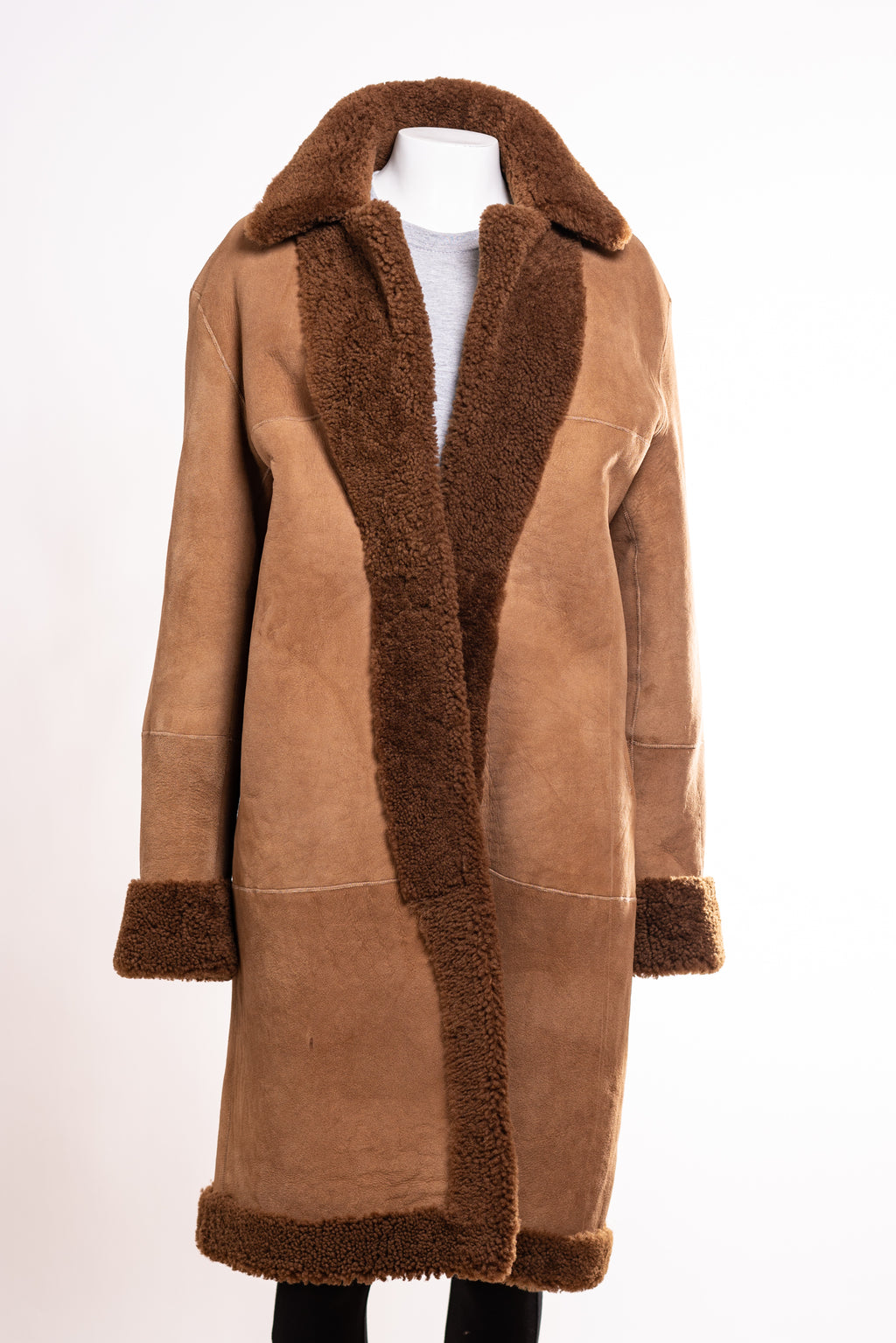Women's Reversible Teddy Bear Sheepskin Coat: Janet