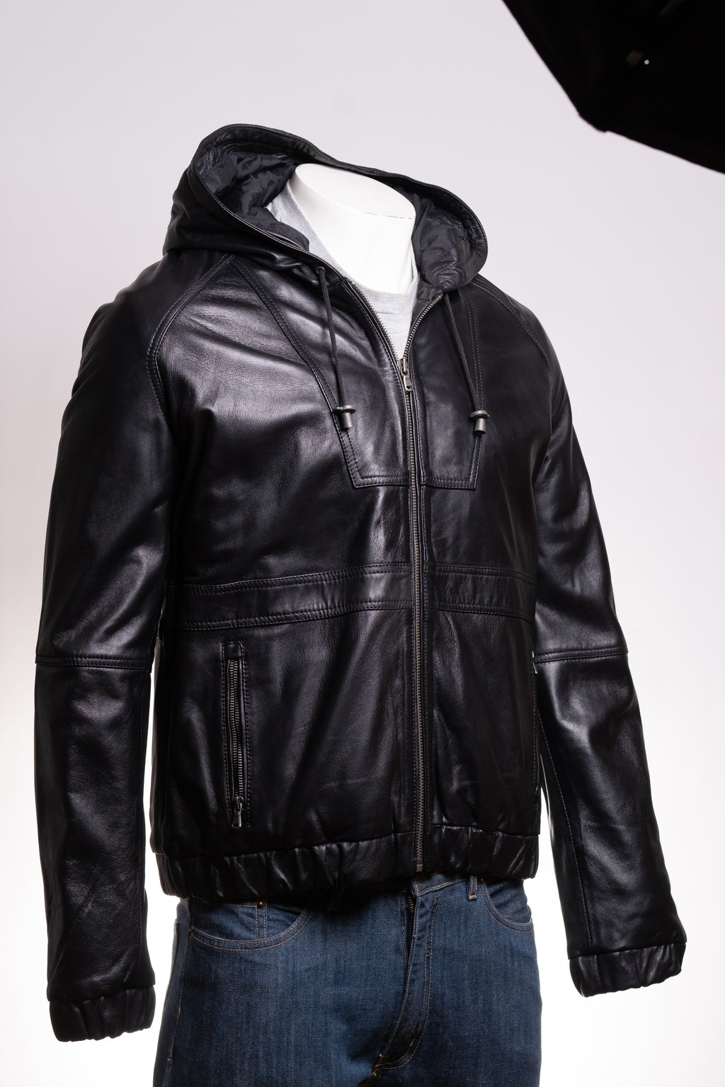 Men's Black Casual Hooded Jacket: Gianni