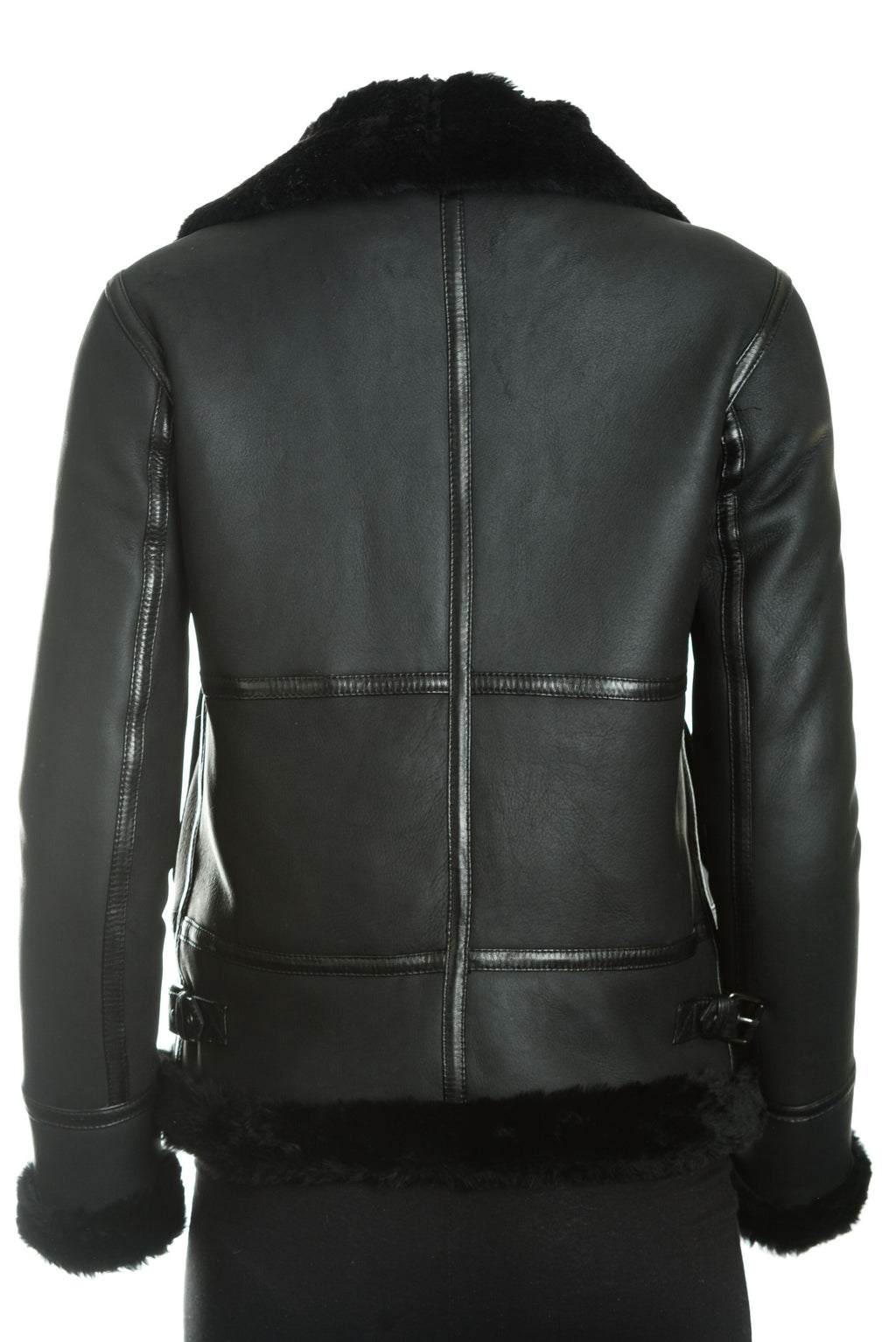 Women's Shearling Sheepskin Bomber Jacket: Allegra