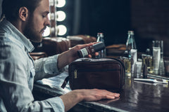 Men's Leather Washbag