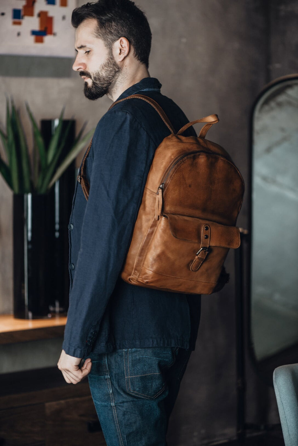 Leather Rucksack