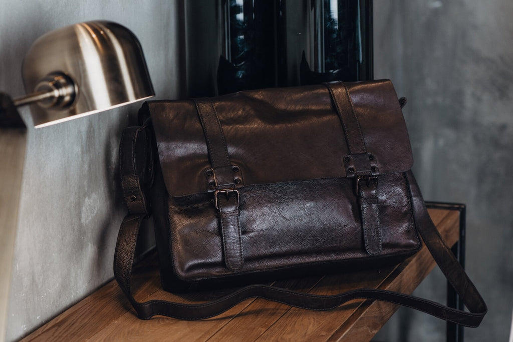 Men's Leather Vintage Messenger Bag