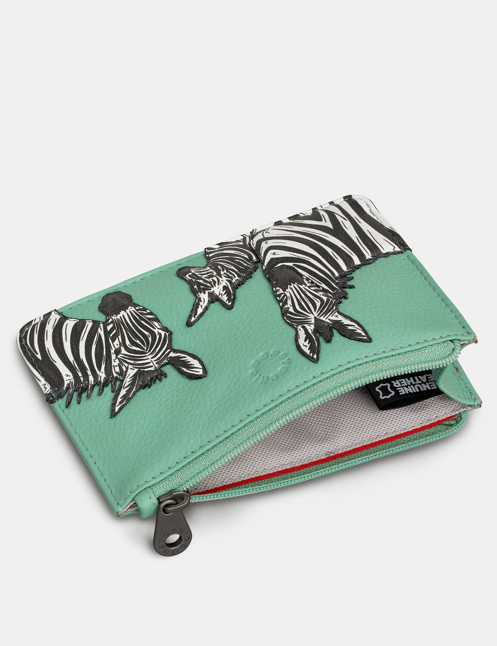 Yoshi - Mint Green Zebra Zip Top Purse RFID