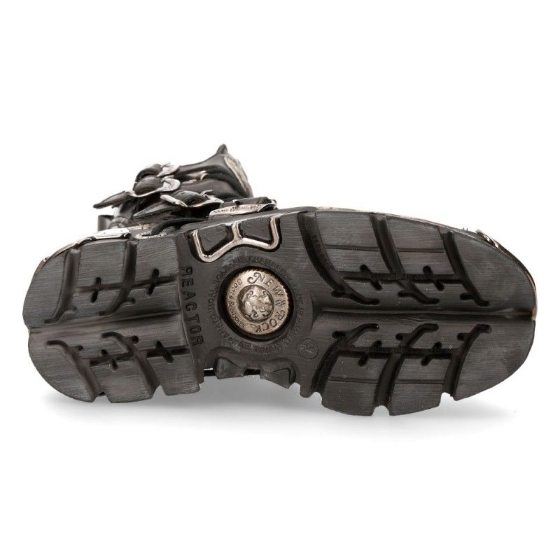 NEW ROCK - M- 591-S15 Camouflage Flame Lace Up Boots