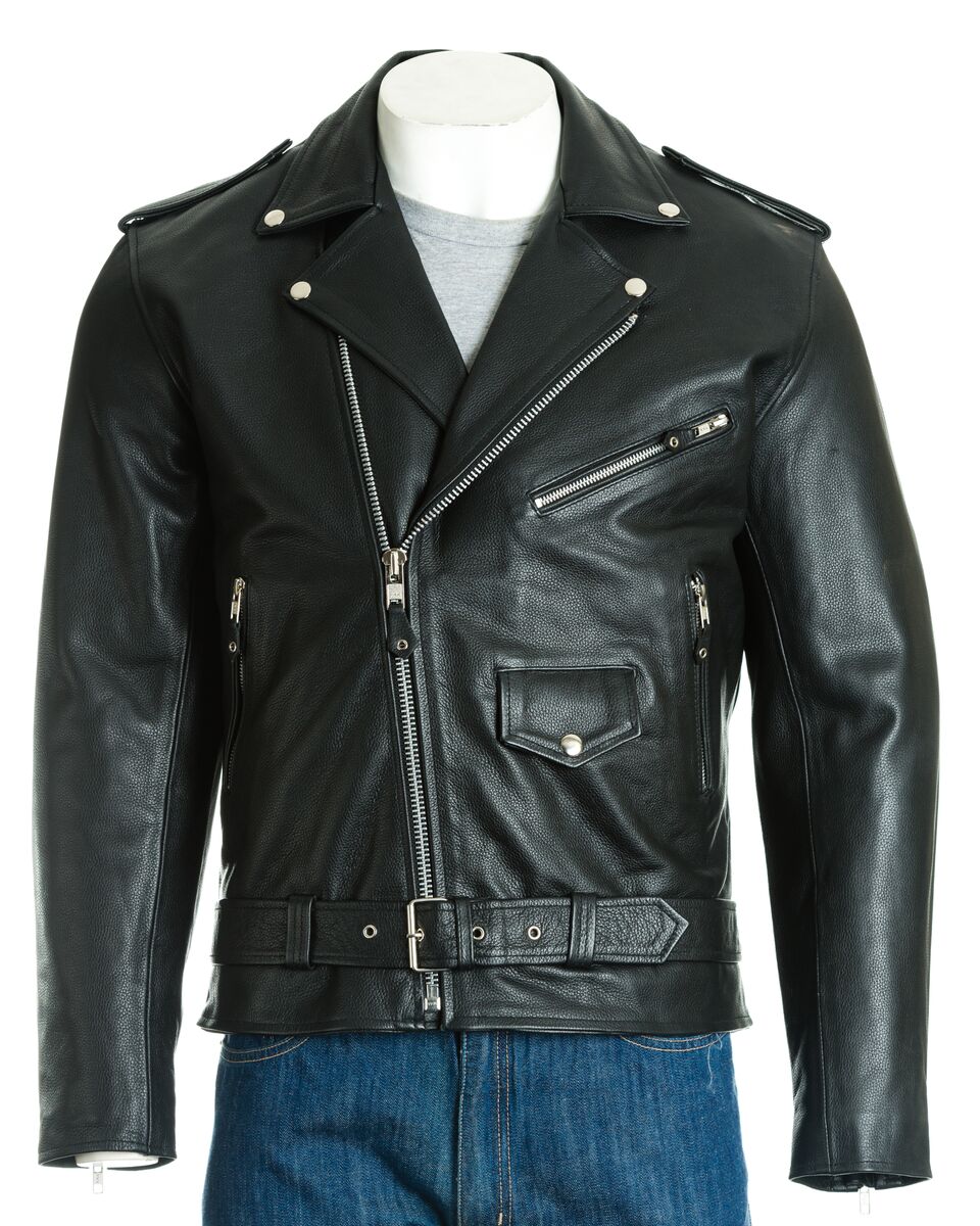 Unicorn London Mens Classic Brando Real Leather Jacket B2 Xxl Black - View #12