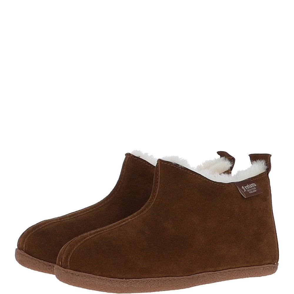 Men's Chestnut Suede Sheepskin Boots - Darwin