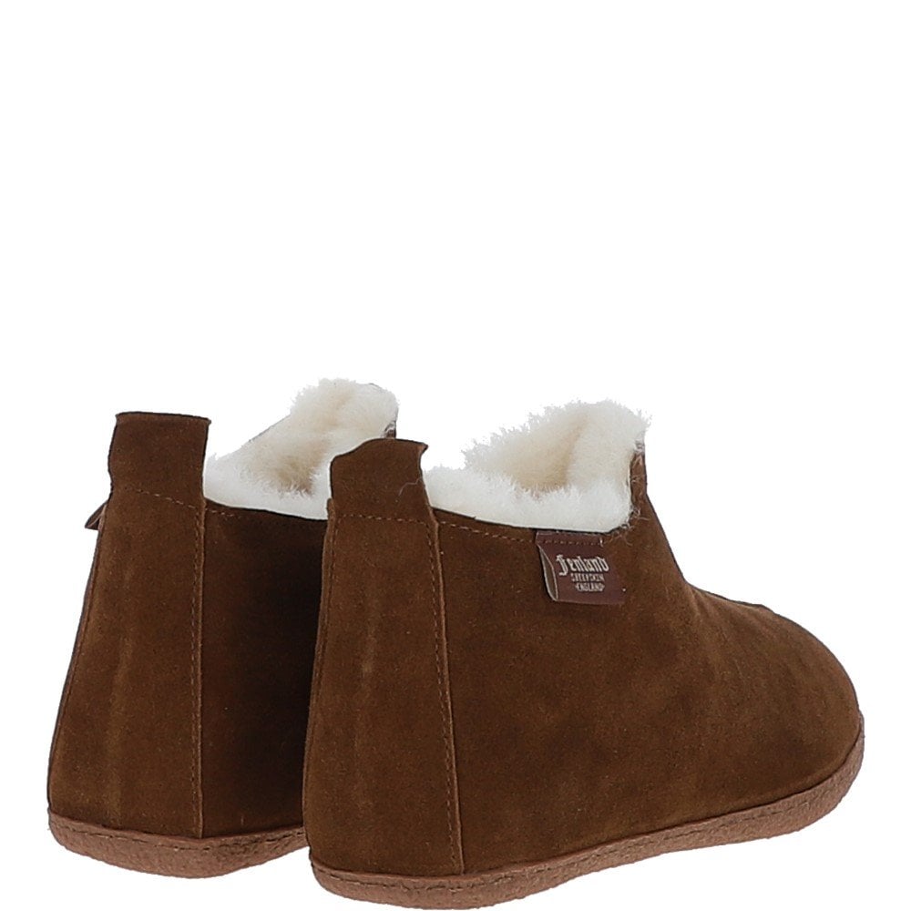 Men's Chestnut Suede Sheepskin Boots - Darwin